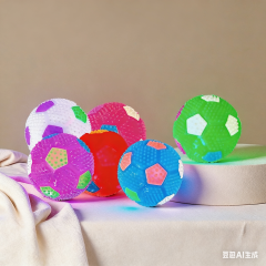 LED Light Squeaky Pet Dog Ball Toys Rubber Chew Tooth Cleaning