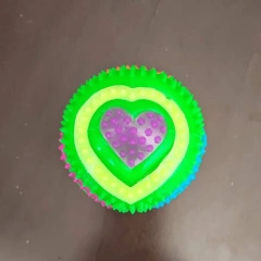 5pcs Heart Shape TPR Dog Chew Toy Set Bite Resistant Pet Teething Ball with Squeaky Sound for Puppy