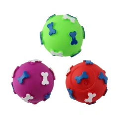 Nunbellpets Creative Eco-friendly Interactive Rubber Dog Chew Toys Molar Sticks Teeth Cleaning Small Bones Footprint Ball