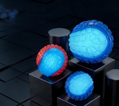 Eco-Friendly High Quality Outdoor Sport Dog Toys Glow-in-the-Dark Interactive Squeaky Training Play Ball