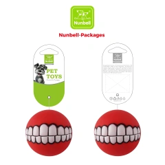 Nunbellpets Best-Selling Squeaky Chicken Interactive Dog Chew Fetch Ball Made Durable Silicone Eco-Friendly Teeth Print for