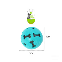 Durable Dog Toys TPR Hollow Bone & Paw Chew with Squeaker for Teeth Cleaning
