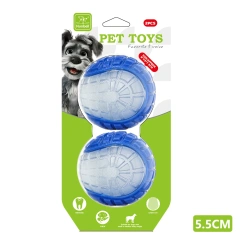 Eco-Friendly High Quality Outdoor Sport Dog Toys Glow-in-the-Dark Interactive Squeaky Training Play Ball-Durable Rubber for
