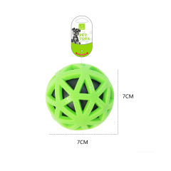 Durable Dog Toys TPR Hollow Bone & Paw Chew with Squeaker for Teeth Cleaning