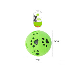 Durable Dog Toys TPR Hollow Bone & Paw Chew with Squeaker for Teeth Cleaning