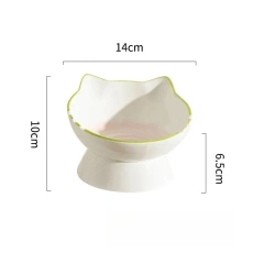 1pc Cat Bowl Elevated Elevated Food Stable and Protects Pet Spine Durable Pet Feeding Dish Water Easy To Clean Canned