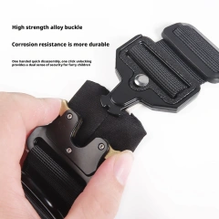Tactical Dog Collar Heavy Duty Metal Buckle Adjustable Quick Release Nylon Solid Training Collar for Large Dogs Reflective Pet
