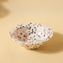 High Shallow Mouth Eco-friendly Ceramic Dog Pet Bowl with Neck Protection Waterproof IPX5 Universal Design BD UFO Shape