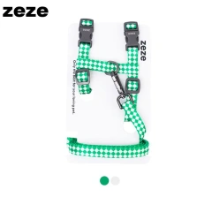 Zeze Checked Pet Leash Cat Leash, Adjustable Cat Harness and Leash Set,Breathable and Durable Pet Harness for Small Medium Catso