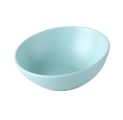 Ceramic Cat Food Bowl with Protection Cervical Slant Design Rounded Shape