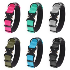 Durable Wider Adjustable Tactical Dog Collar Explosion-proof Night Reflective Nylon Pet Training Collar Ошейники Для Собаки