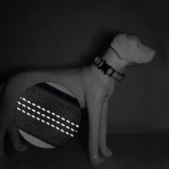 Durable Wider Adjustable Tactical Dog Collar Explosion-proof Night Reflective Nylon Pet Training Collar Ошейники Для Собаки