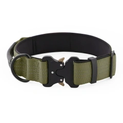 Durable Wider Adjustable Tactical Dog Collar Explosion-proof Night Reflective Nylon Pet Training Collar Ошейники Для Собаки