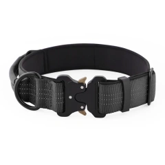 Durable Wider Adjustable Tactical Dog Collar Explosion-proof Night Reflective Nylon Pet Training Collar Ошейники Для Собаки