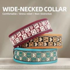 Personalized Adjustable Dog Collars, Cute Boho Puppy Collar, Soft Pet Collar with Quick Release Buckle for Walking Running