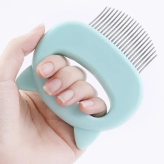2-in-1 Cat Ear Comb and Deshedding Brush Gentle and Effective Pet Grooming and Hair Removal Dual Pet Grooming Tool