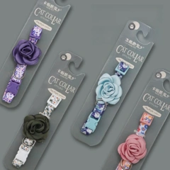 Adjustable Camellia Flower Pet Collar for Cats & Small Dogs, Cute Fashionable Pet Necklace Accessory