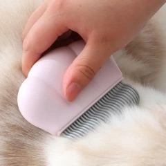 1pcs Multi-Purpose All Hair Lengths Pet Grooming Brush Shell Shape Self-Cleaning Massage Comb Ergonomic Pet Comb Pet Cat Dog