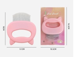 2-in-1 Cat Ear Comb and Deshedding Brush Gentle and Effective Pet Grooming Tool
