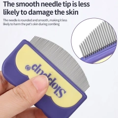 Factory Wholesale Pet Needle Teeth Comb for Cats & Dogs Open Knot Lice Flea Removal Comb