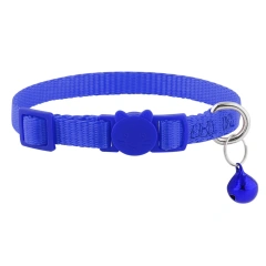 Ultra-Light Nylon Weave Belt Pet Collar with Se Bule Anti-Hanging Choking Traing Bell Pink Ne Ring for s