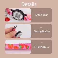QR Code Pet ID Collar Tag Reflective Dog Collar With Customizable Lost Pet Info