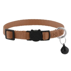 Ultra-Light Nylon Weave Belt Pet Collar with Se Bule Anti-Hanging Choking Traing Bell Pink Ne Ring for s