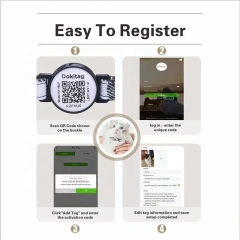Hot Selling QR Code Pet Collar with Bell ID Tags Simple Scanning Code Registration for Anti-Loss Tracking for Small Dogs Cats