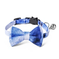 New Cotton Soft Cat Collar Detachable Pet Collar Adjustable Designers Dog Collar Custom