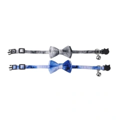 New Cotton Soft Cat Collar Detachable Pet Collar Adjustable Designers Dog Collar Custom