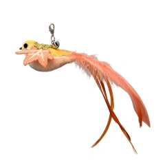 Simulation Bird Cat Toys Funny Interactive Peacock with Bell Cat Stick Toy for Kitten Playing Teaser Wand Toys Pet Cats Supplies
