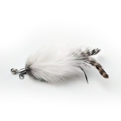 Luxury Feather Teaser Cat Stick Replacement Head Bell Toy