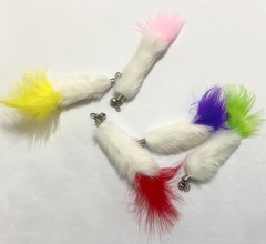 Replaceable heads for fox fur and rabbit fur cat toys