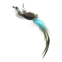 Simulation Bird Cat Toys Funny Interactive Peacock with Bell Cat Stick Toy