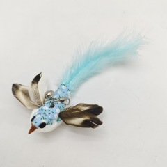 Simulation Bird Cat Toys Funny Interactive Peacock with Bell Cat Stick Toy