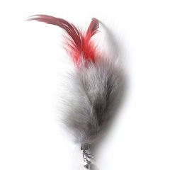 Replaceable heads for fox fur and rabbit fur cat toys