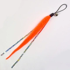 Cat Toy Replacement Head Natural Plush Various Colors Cat Worm Toy Refills
