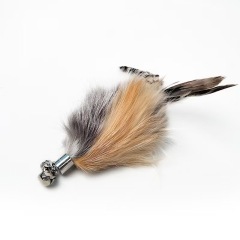 Luxury Feather Teaser Cat Stick Replacement Head Bell Toy