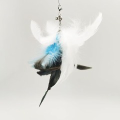 Simulation Bird Cat Toys Funny Interactive Peacock with Bell Cat Stick Toy