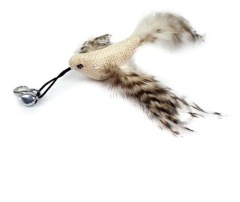 Simulation Bird Cat Toys Funny Interactive Peacock with Bell Cat Stick Toy