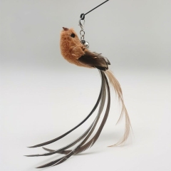 Simulation Bird Cat Toys Funny Interactive Peacock with Bell Cat Stick Toy