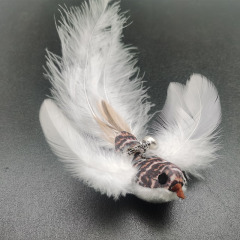 Simulation Bird Cat Toys Funny Interactive Peacock with Bell Cat Stick Toy