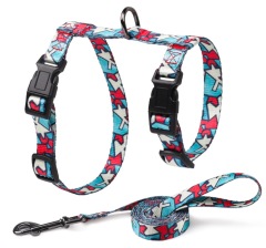 Anti-Tightening I-Shaped Cat Leash Harness Polyester Chest Strap