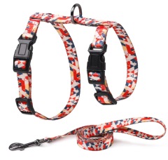 Anti-Tightening I-Shaped Cat Leash Harness Polyester Chest Strap