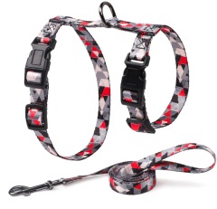 Anti-Tightening I-Shaped Cat Leash Harness Polyester Chest Strap