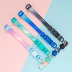 1.0cm Gradient Color Pet Collar Printed Cat Collar Adjustable Safety Buckle Cat Dog Collar