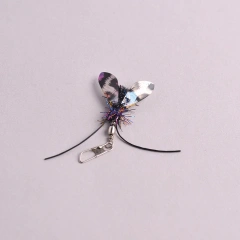 2pcs Simulation Moth Cat Wand Replacements Interactive Cat Teaser Wand Attachments Feather Cat Toy