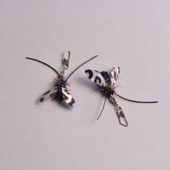 2pcs Simulation Moth Cat Wand Replacements Interactive Cat Teaser Wand Attachments Feather Cat Toy