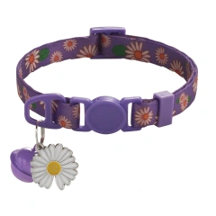 Cheap Pet Cats Neck Collars Necklaces Daisy Pendant Cat Collar