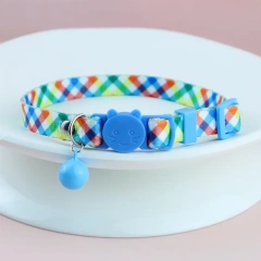 Airtag Cat Collar with Bell Adjustable Breakaway Pet Collars Safety Buckle & Silicone Air Tag Holder Case with Airtag Pet Collar